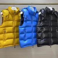 Yeni Erkekler Down Coat Kış Kış Puffer Ceket Giyim Dış Giyim Yelekleri En Kalite Tasarımcı Parka Erkek Mektup Çiçek Lüks Sokak Giyim Unisex Coats Giyim
