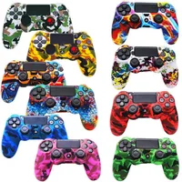 For SONY Playstation 4 PS4 Controller Case Wireless Bluetooth Thumb Grips Joystick Console Camo Skin Anti-slip Silicone Cover220u