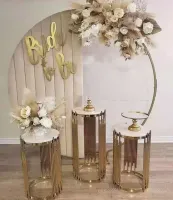 Kwiatowy wystawa dekoracja ślubna metalowa cokoł
