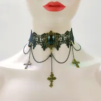 False Collar Vintage Choker Necklace Handmade Lace Necklace Pendant for Women Accessories Lady Party Jewelry 5Pcs/Lot