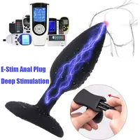 BDSM Electric Shock Pulse Silicone Anal Plug Bum Dildo Big Butt E-Stim G-Spot Prostate Massager Anus Dilator Unisexy Sexig Toy