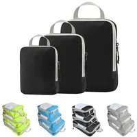 Kompressible Aufbewahrungsbeutel-Set dreiteiliger Kompressionspaketpack-Reisete Gepäck Organizer Faltbarer Tasche 220507