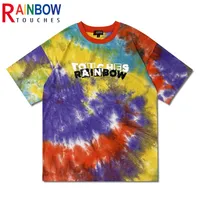 Rainbowtouches Tie صبغ Tshirt الأصلي تصميم الأزياء العلامة التجارية للجنسين القصيرة الأكمام كبيرة الحجم الكبير من شارع الشوارع شيرت الرجال 220601