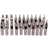 High Quality 22PCS 304 Stainless Steel Tattoo Tips Kit Tattoo Nozzle Tips Mix Set For s Accessories225B