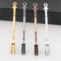 Mini Dabber Tool Silver Gold Copper Gunmetal FOR Smoking Pipes Metal Shovel Wax Dab 80x6mm Reusable Concentrate Spoon Vaporizer Ac2291