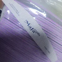 50 stks Zebra Nail Files Bulk File Moon Half Nail Sanding 180/100 Grit Nail Art Manicure Acrylic Gel UV Tool Schuurbuffer
