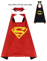 2022 Ny två-ansikte roll Super Hero Cape Satin Costumes Child 27 tums tecknad film Cosplay for Kids Party Favors