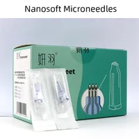 Nanosoft Microneedles 34g 1 2mm 1 5mm Mão preenchida três agulhas para anti -envelhecimento em torno dos olhos e linhas do pescoço2463