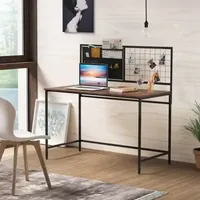 Walker Edison Industrial Mesh Wood ноутбук компьютер письменный стол Домашняя офисная рабочая станция маленький 2022