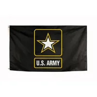 Wholesale В наличии 3x5ft США Американская Американская Американская Армия Звездный флаг с Черным Военным Корпором Флаги Баннеры для внутреннего украшения на открытом воздухе