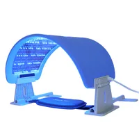 Vouwbaar 2 in 1 EMS 3 kleuren LED MASK FOTON LICHT THERAPY LAMP Machine huid Verjonging PDT Anti -veroudering Acne rimpel Verwijderen Apparaat