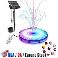 2.5W LED Solar Fountain Pump Underwater Lights Bird Bath/Pool 3 Nozzles Solar Water Fountains With 1800mAh Battery for Outdoor Garden Pool USASTAR