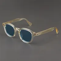 Gafas de sol Johnny Depp Man Lemtosh Polarizado Gafas Sun Mujer Luxury Brand Vintage Amarillo Marco de acetato Goggles de visión nocturna 220617