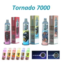 Authentic RandM Tornado 7000 Puffs Disposable E cigarettes Pod Device Powerful Battery 14ml Prefilled Cartridge Mesh Coil vape pen