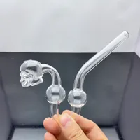 Glasrauchpfeife Wasser Shisha Transparent Ghost Head große Blasenschlangenformglasrohr