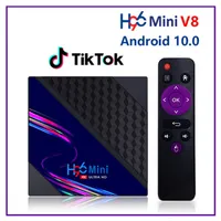 Android 10 H96 Mini V8 Smart TV Box Android 10 1/2 GB 8/16GB Suporte 1080p 4K 60fps Google Play Play YouTube Media Player2515