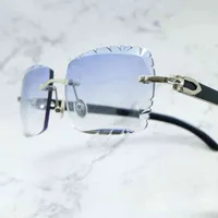 2022Buffalo Horn Sonnenbrille Männer Diamant Schnitt Mode Luxus Digner Carter Sonnenglas Holzpolster Shad Eyewear Trending