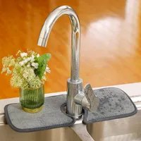 Kökskran Absorbent Mat Sink Splash Guard Microfiber Faucet Splash Catcher Countertop Protector for Kitchen Badrum 5710 Q2