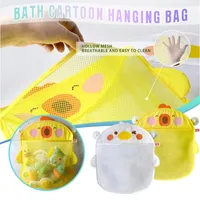 Opbergdozen Bins Baby Bath Toys Cute Duck Frog Mesh Net Toy Bag Strong Suction Cups Game Badkamer Organisator Water For Kidsstorage