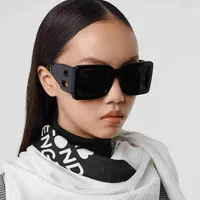 Солнцезащитные очки летняя мужчина женщина Street Fashion B Дизайн буквы полная рамка Uv400 7 Вариант цвета высокий качество 249r