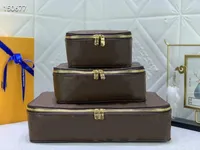 Fashion Bags Large medium and small printed letters modern travel jewelry box cosmetic bag storage box