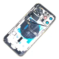 iPhone 12 Pro Max Back House Cell Phone Housings Integrated Glass Cover Covers Assembly with Camera LensとLittle Parts Installation Greenのハウジング交換