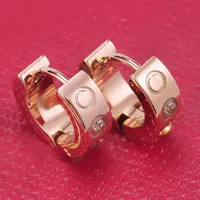 Tournevis Earrières Femmes en acier inoxydable Gol Rose Couple d'oreille Brûle d'amour Gifts de bijoux pour les femmes accessoires en gros