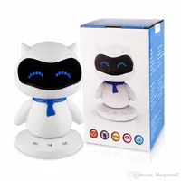 Mini Portable cute Robot Smart Bluetooth Speaker With Music Calls Hands TF MP3 AUX Function for All Bluetooth Devices210n