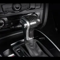 Karbon Fiber Araba Vites Topuzu Kapak Dişli Kolu Kapak LHD Audi A4 B8 A5 S5 S6 S7 A6 C7 A7 Q2 Q5 Q7 Aksesuarları Araba Styling