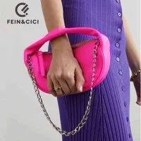 女性ショルダーバッグデザイナーチェーントップハンドル小さな財布バッグ女性トートハンドバッググリーンホットピンクブラック2022夏の新しい