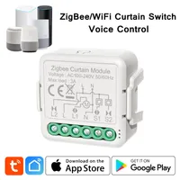 Moduli di automazione intelligente Tuya Home Zigbee WiFi Switch Switch Shutter Blinds Controllo della voce motorizzato elettrico per Alexa Life