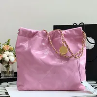 Original Quality New Style 22 Tote Bag Designers Women Handbags AS3260 Designer Shoulder Handbag 35CM Shiny Calfskin Garbage Bags With Box C052