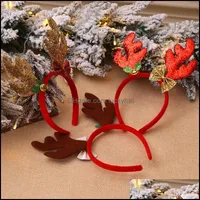 Diademas joyas para el cabello navideño elegante astas de la banda para el cabello de la banda para el cabello para niños decoración de la fiesta del cabello accesorios de la cabeza del regalo del regalo entrega del regalo
