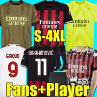 XXXL 4XL 22/23 Ibrahimovic GK Soccer Jersey AC Milans Legends 2022 2023 Giroud Tonali Florenzi Theo R.Leao Bennacer Rebic Romagnoli Kessie Men Kits Sock Full Set