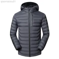 새로운 겨울 캐주얼 남자 패션 재킷 파카 모피 가열 된 남성 따뜻한 바람 방풍 가을 런 어웨이 L220726