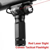 Tactical Taderbrip Hand empuñadura LED LED LIGLA Red láser Fit 20 mm Rail3160