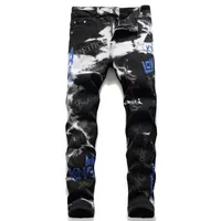 22 jeans da uomo strappato skinny elasticizzante denim slim fit pantaloni hip hop pantaloni da uomo Asia taglia 29-38 di alta qualità