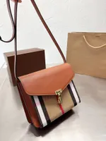 ysiykiy Women Fashion Purse Check Envelope Postman Bag Ladies Flip Crossbody Handbag Classic Stripes Shoulder Package High Quality