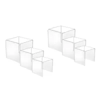 Party Decoration Clear Acrylic Display Risers For Figures 2 Set Cupcake Stand Hoder Shop Retail Bridge Rack 3Inch 4Inchparty Partypar