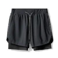 Running Shorts Men 2 In 1 Jogging Sports Bermuda Gym Fitness Training Quick Dry Pants Male 2022 Summer Workout Bottoms ClothingRunning