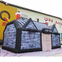 Gratis fartyg utomhusaktiviteter stor storlek 10x5x5mh uppblåsbar irländsk pub tält hus bar öl gräsmatta evenemangstält