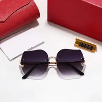 Modedesigner Sonnenbrille Limente Männer Frauen Brille Metall Vintage Sonnenbrille Stil Square Rrameless UV 400 Objektiv Haben Sie Box