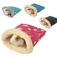작은 동물 용품 1pcs 쥐 둥지 둥지 따뜻한 플러시 햄스터 침대 햄스터 케이지 침낭 작은 동물 동물 기니 돼지 집 소프트 애완 동물 제품