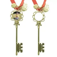 Ny sublimering metall nyckelringar juldekorationer tomma santa ornament värme överföring diy gåva
