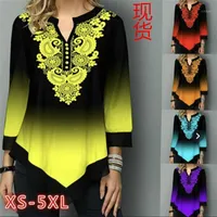 Women's T-Shirt 2022 Spring Fashion National Style Loose Changing Large And Top