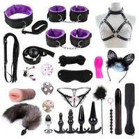 Massager Sex Toy Toy SM Accessori per vibrazioni anali BDSM Kit Kit Slave Game Gear Bondage Set with Toys for Couple