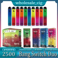 Bang Switch Duo Pro Max 2 IN 1 Disposable Device E-cigarettes 2000 2500 Puffs 1100mAh Battery Prefilled Pod XXtra Double Vape Pen VS bang puff