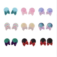 Cute Mouse Ears Hair Clip For Girls Sequin Bow Hairclips Kids Barrette Hairpins Children Fashion Summer Hair Accessories