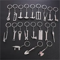 Keychains For Men Car Bag KeyRing Combination Tool Portable Mini Utility Pocket Clasp Ruler Hammer Wrench Pliers Shovel 220623