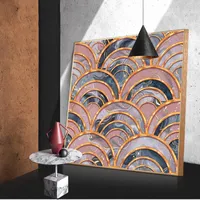 Gemälde abstrakte Wandkunst Geometrische Leinwand Malerei Cuadros Moderne nordische farbenfrohe Wohnzimmer Dekoratives Poster und Drucke Bild